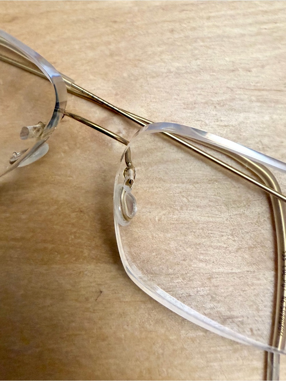 Authentic Lindberg Spirit Titanium Gold Rimless Eyeglass Frame Denmark Screwless